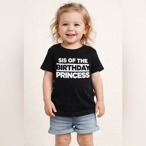 Birthday Sister Shirt โ Black & White โ NWT โ Childrenโs Place โ 2T